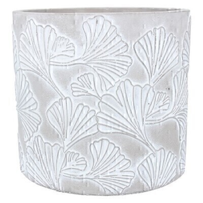 This larger concrete pot cover with a ginkgo design is made by the London based designer Gisela Graham who designs really beautiful gifts for your home and garden. It is suitable for an artifical or real plant. Great to show off your plants and would make an ideal gift for a gardener or someone who likes plants. Also available in other sizes.